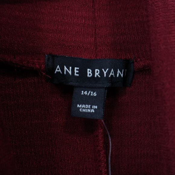 NWT Lane Bryant Ribbed Long Sleeve Turtleneck Top In Cabaret Wine Size 14/16 - Picture 9 of 12